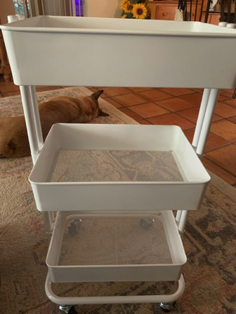 May 20 - Rolling storage trays.
Jo and I both got one :-) May 20 - Rolling storage trays.
Jo and I both got one :-)